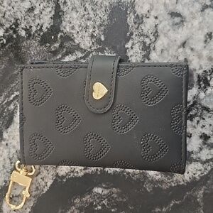 Betsey Johnson Black Wallet with Gold Accents